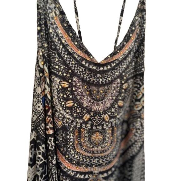 TRUE COLOURS by La Moda 
Stunning Gold & Blue Embellished Maxi Sundress💫 - Picture 8 of 15